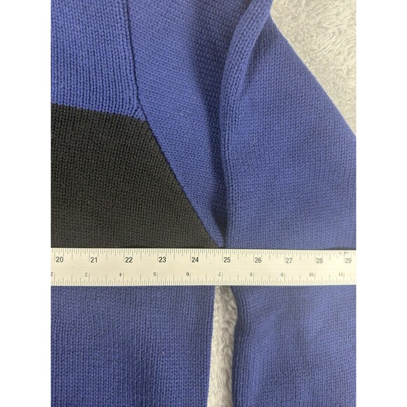 Vintage Polo Ralph Lauren Turtleneck Sweater Pullover Mens Large Blue/black - Picture 5 of 8